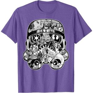 image:imageStar Wars Stormtrooper Helmet Comic Collage Graphic TShirtPurple Heather