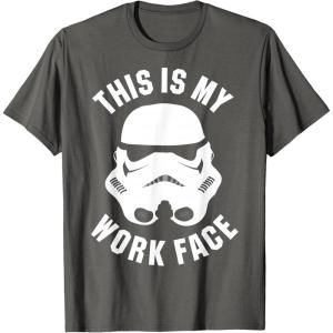image:imageStar Wars Stormtrooper Work Face Helmet TShirtAsphalt Grey
