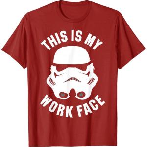 image:imageStar Wars Stormtrooper Work Face Helmet TShirtCranberry Red
