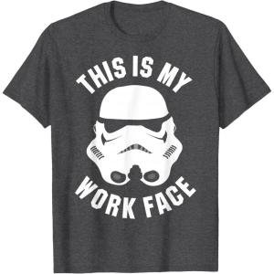 image:imageStar Wars Stormtrooper Work Face Helmet TShirtDark Heather Grey