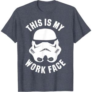 image:imageStar Wars Stormtrooper Work Face Helmet TShirtHeather Blue
