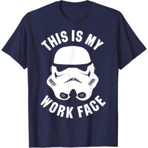 image:imageStar Wars Stormtrooper Work Face Helmet TShirtNavy Blue
