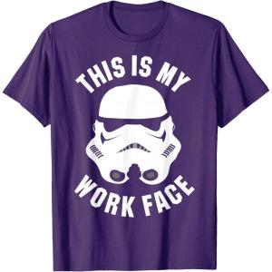 image:imageStar Wars Stormtrooper Work Face Helmet TShirtPurple