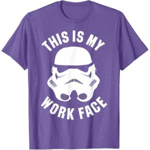 image:imageStar Wars Stormtrooper Work Face Helmet TShirtPurple Heather
