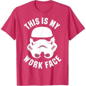 image:imageStar Wars Stormtrooper Work Face Helmet TShirtRed Heather