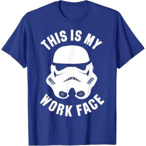 image:imageStar Wars Stormtrooper Work Face Helmet TShirtRoyal Blue