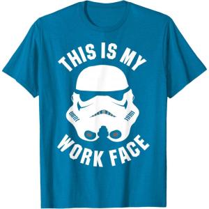 image:imageStar Wars Stormtrooper Work Face Helmet TShirtSapphire Blue