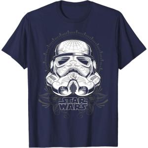 image:imageStar Wars Tattoo Stormtrooper Helmet Graphic TShirt TShirtNavy Blue