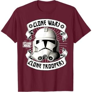 image:imageStar Wars The Clone Wars Stormtrooper Banners TShirtBurgundy