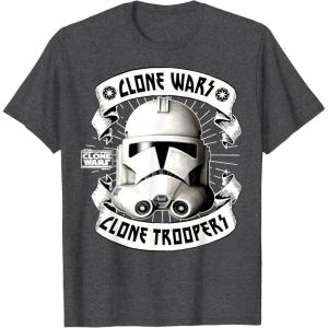 image:imageStar Wars The Clone Wars Stormtrooper Banners TShirtDark Heather Grey