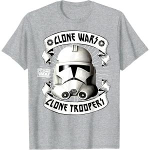 image:imageStar Wars The Clone Wars Stormtrooper Banners TShirtHeather Grey