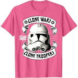 image:imageStar Wars The Clone Wars Stormtrooper Banners TShirtPink Heather