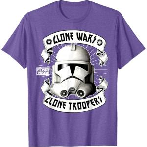 image:imageStar Wars The Clone Wars Stormtrooper Banners TShirtPurple Heather