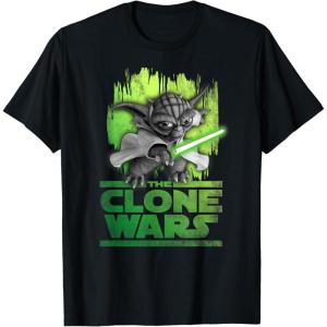 image:imageStar Wars The Clone Wars Yoda Attack TShirtBlack