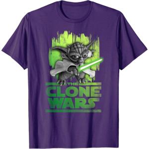 image:imageStar Wars The Clone Wars Yoda Attack TShirtPurple