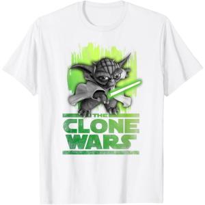 image:imageStar Wars The Clone Wars Yoda Attack TShirtWhite