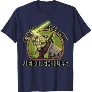 image:imageStar Wars The Clone Wars Yoda Epic Are My Jedi Skills TShirtNavy Blue