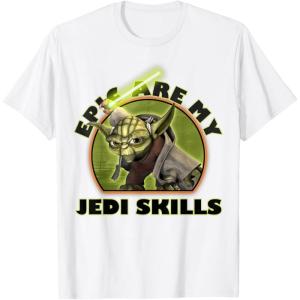 image:imageStar Wars The Clone Wars Yoda Epic Are My Jedi Skills TShirtWhite