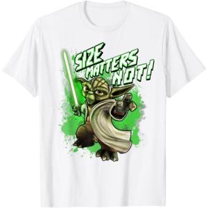 image:imageStar Wars The Clone Wars Yoda Size Matters Not TShirtWhite