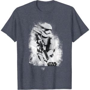 image:imageStar Wars The Force Awakens Splatter Stormtrooper TShirtHeather Blue