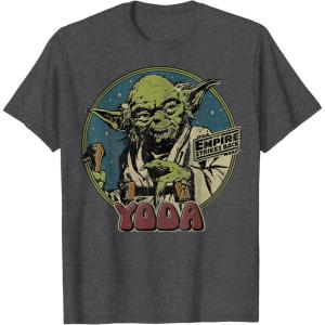 image:imageStar Wars Vintage Yoda Logo TShirtDark Heather Grey
