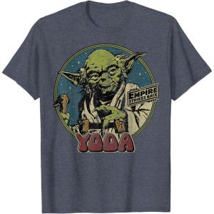 image:imageStar Wars Vintage Yoda Logo TShirtHeather Blue