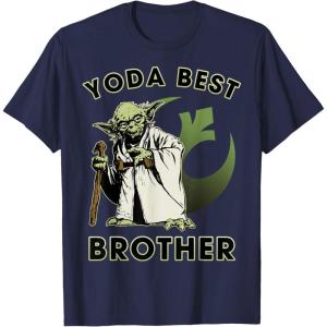 image:imageStar Wars Yoda Best Brother Rebel Logo TShirtNavy Blue