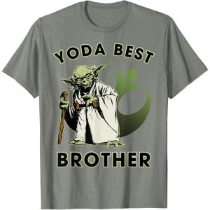 image:imageStar Wars Yoda Best Brother Rebel Logo TShirtOlive Heather