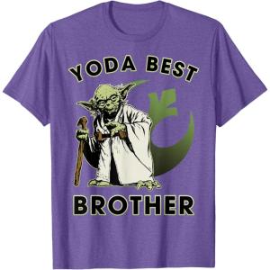 image:imageStar Wars Yoda Best Brother Rebel Logo TShirtPurple Heather