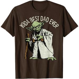 image:imageStar Wars Yoda Best Dad Ever Graphic TShirt C1 TShirtBrown