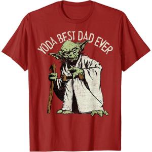image:imageStar Wars Yoda Best Dad Ever Graphic TShirt C1 TShirtCranberry Red