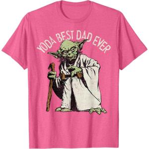 image:imageStar Wars Yoda Best Dad Ever Graphic TShirt C1 TShirtPink Heather
