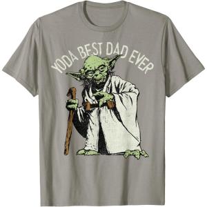 image:imageStar Wars Yoda Best Dad Ever Graphic TShirt C1 TShirtSlate Grey