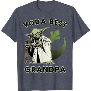 image:imageStar Wars Yoda Best Grandpa Rebel Logo TShirtHeather Blue
