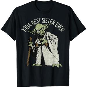 image:imageStar Wars Yoda Best Sister Ever Portrait TShirtBlack