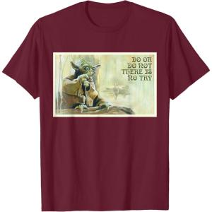 image:imageStar Wars Yoda Do or Do Not There is No Try TShirtBurgundy