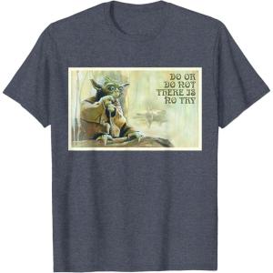 image:imageStar Wars Yoda Do or Do Not There is No Try TShirtHeather Blue