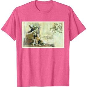 image:imageStar Wars Yoda Do or Do Not There is No Try TShirtPink Heather