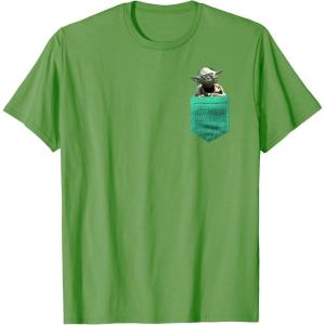 image:imageStar Wars Yoda Faux Pocket Graphic TShirt TShirtGrass Green
