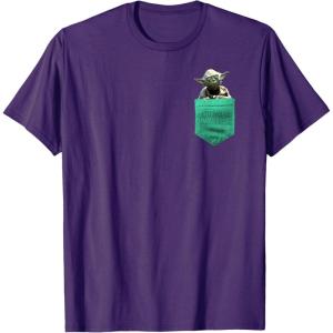 image:imageStar Wars Yoda Faux Pocket Graphic TShirt TShirtPurple