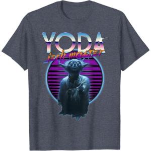 image:imageStar Wars Yoda Jedi Master The Ultimate Retro 80s TShirt TShirtHeather Blue