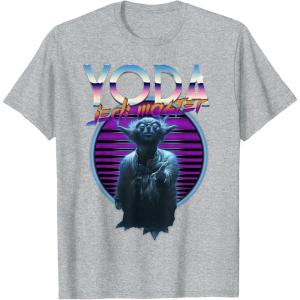 image:imageStar Wars Yoda Jedi Master The Ultimate Retro 80s TShirt TShirtHeather Grey