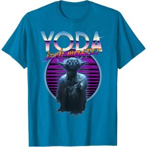 image:imageStar Wars Yoda Jedi Master The Ultimate Retro 80s TShirt TShirtSapphire Blue