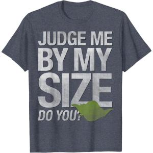 image:imageStar Wars Yoda Judge Me By My Size Do You TShirtHeather Blue