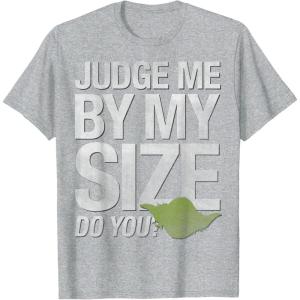 image:imageStar Wars Yoda Judge Me By My Size Do You TShirtHeather Grey