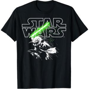 image:imageStar Wars Yoda Lightsaber Logo TShirtBlack