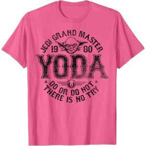 image:imageStar Wars Yoda Master 1980 Do Or Do Not TShirtPink Heather