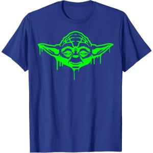 image:imageStar Wars Yoda Neon Tonal Green Oozing Face Drip TShirt TShirtRoyal Blue
