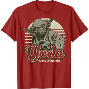 image:imageStar Wars Yoda One For Me Retro Graphic TShirt TShirtCranberry Red