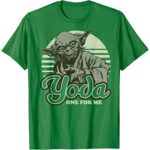 image:imageStar Wars Yoda One For Me Retro Graphic TShirt TShirtKelly Green